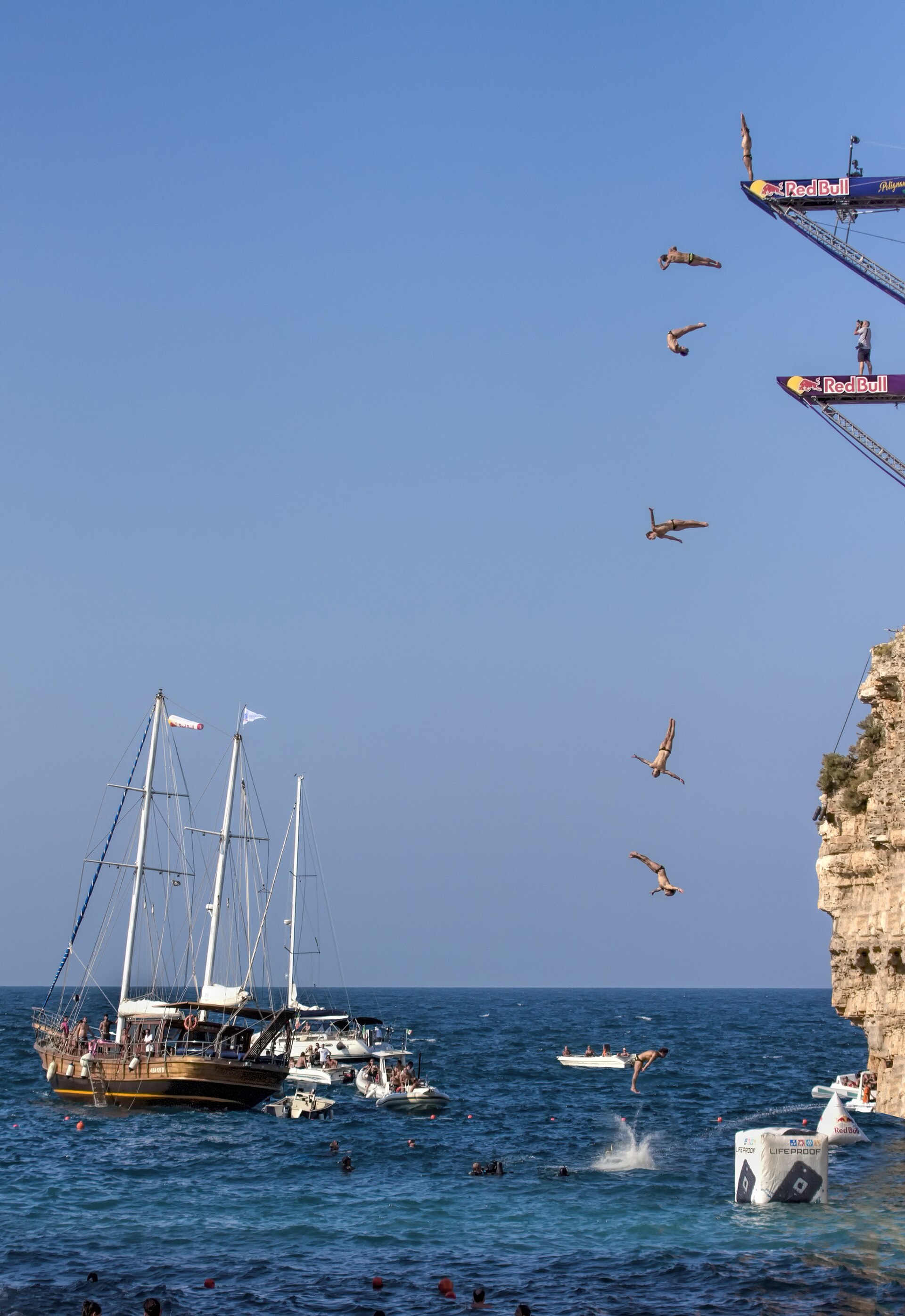 Polignano a Mare clifftop town and turquoise Adriatic cove